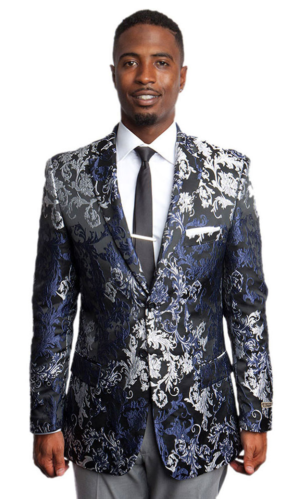 Navy and Silver Fron VIew Blazer Navy and Silver Fron VIew Blazer