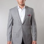 Gray Wool Two Button Ultra Slim Fit Jacket