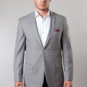 Gray Wool Two Button Ultra Slim Fit Jacket