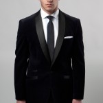Black Textured One Button Ultra Slim Fit Jacket-0