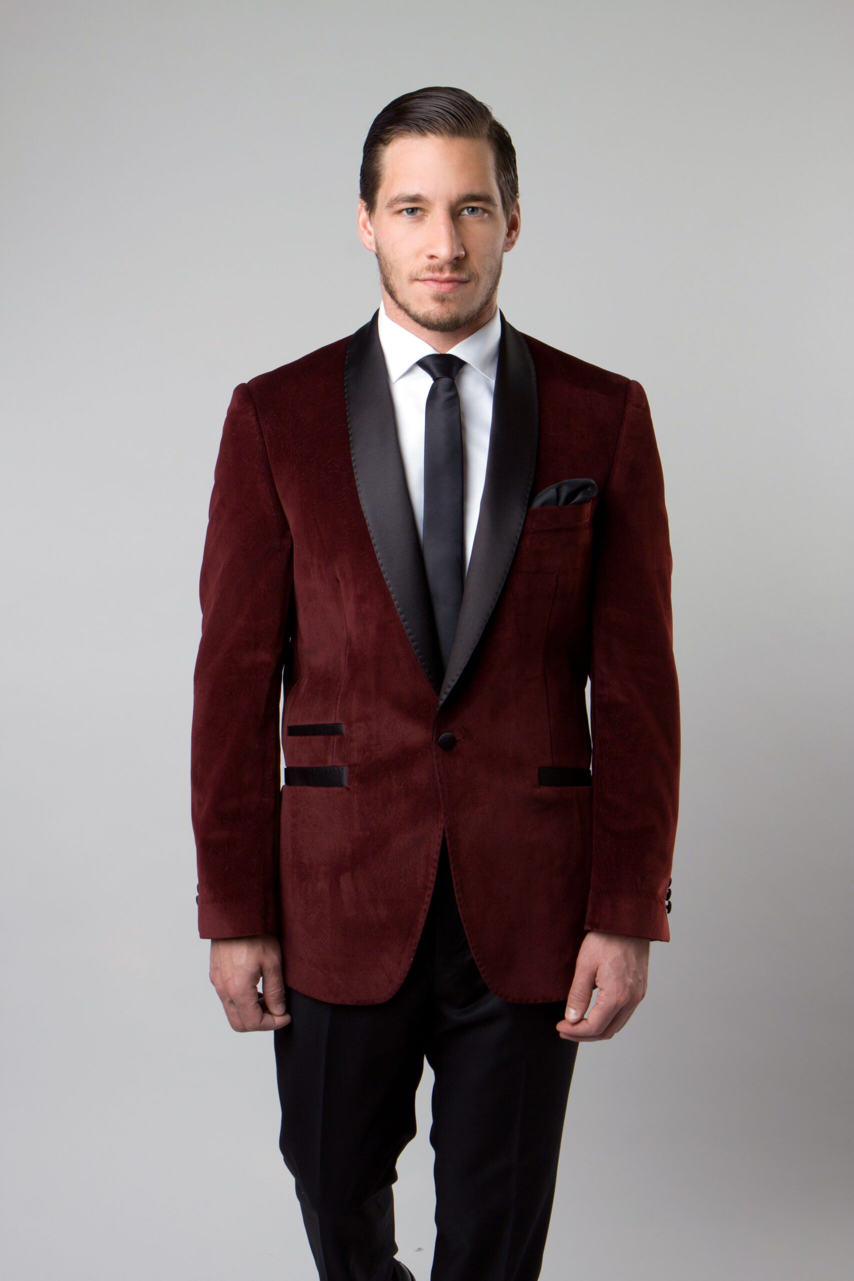 Burgundy Textured One Button Ultra Slim Fit Jacket-0 Burgundy Textured One Button Ultra Slim Fit Jacket-0