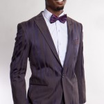 Purple One Button Modern Fit Shine Streak Jacket