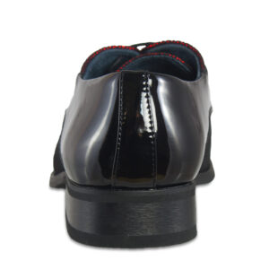 Portabella Red and Black Tuxedo Shoe Back View