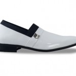 Delli Aldo White "Jeffrey" Tuxedo Shoe - Side View