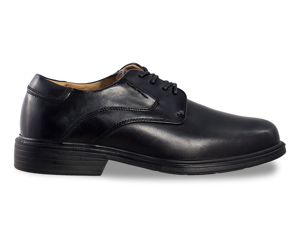 La Milano Black Comfort Oxford Side View La Milano Black Comfort Oxford Side View