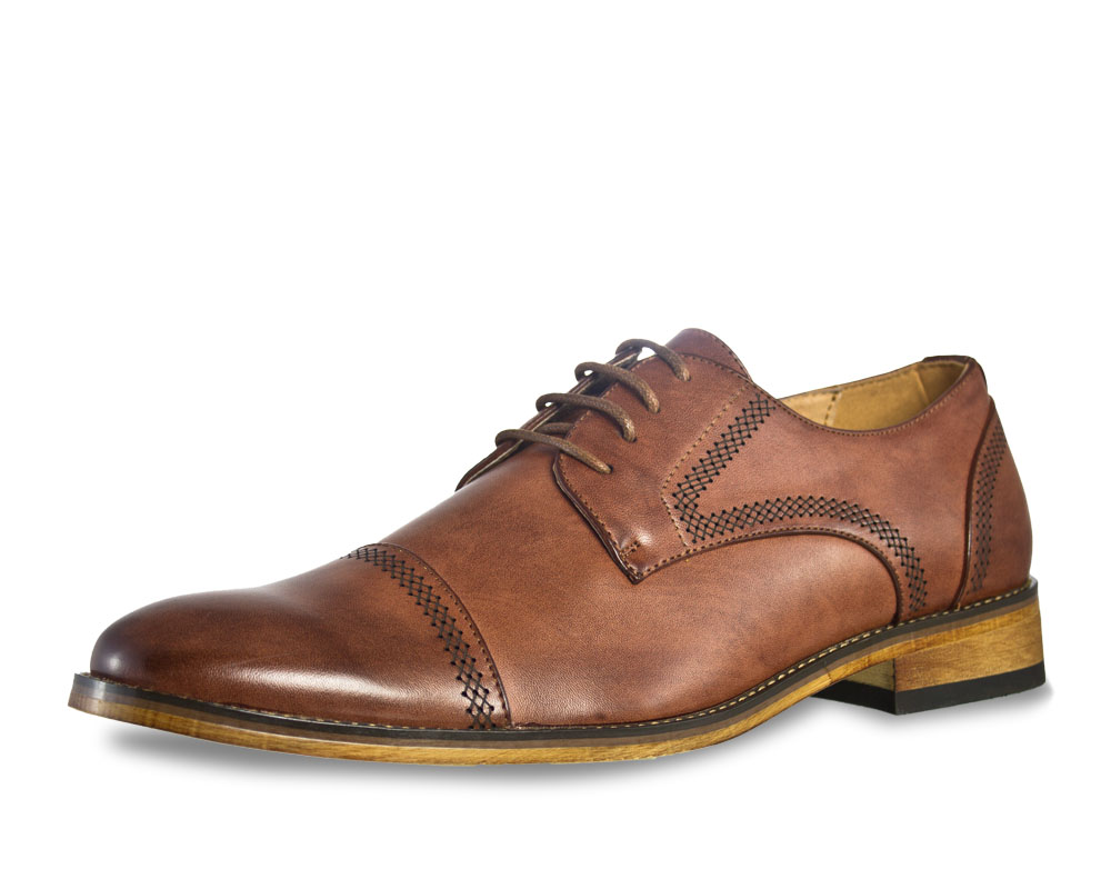 Portabella Brown Oxford Shoe Side View