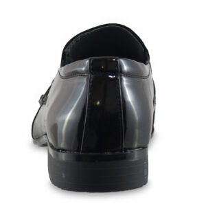 Portabella Black Tuxedo Shoe with Buckle Back VIew