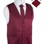 Pierre Cardin Burgundy Tuxedo Vest