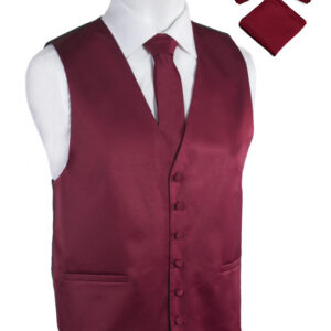 Pierre Cardin Burgundy Tuxedo Vest