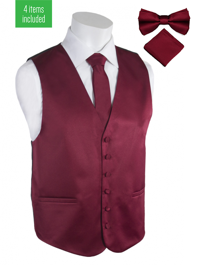 Pierre Cardin Burgundy Tuxedo Vest Pierre Cardin Burgundy Tuxedo Vest