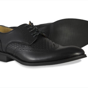 La Milano Black Shoe Side View and Bottom View