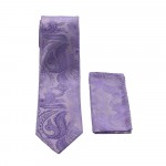 Lilac Paisley Tie Set