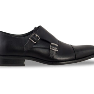 NXT Black Loafer with Double Buckles-0