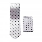 White Polka Dot Tie Set