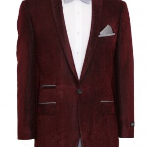 Red Tuxedo with Black Satin Shawl Collar