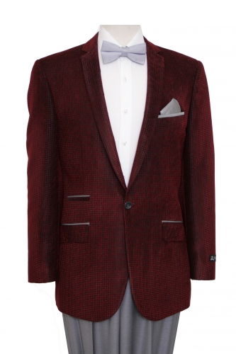 Red Tuxedo with Black Satin Shawl Collar Red Tuxedo with Black Satin Shawl Collar