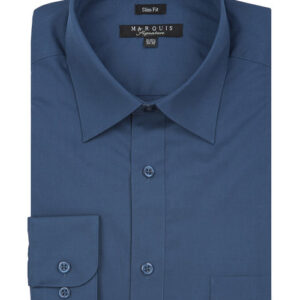 Midnight Blue Slim Fit Dress Shirt-0