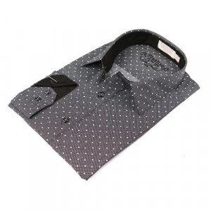 Marquis Black Fancy Dress Shirt-0