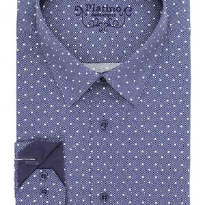 Marquis Navy Fancy Dress Shirt-0