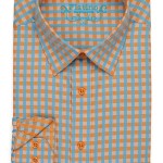 Marquis orange Fancy Dress Shirt-0