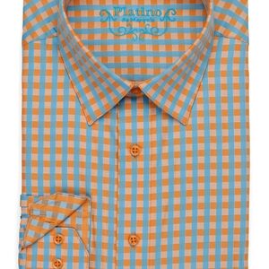 Marquis orange Fancy Dress Shirt-0