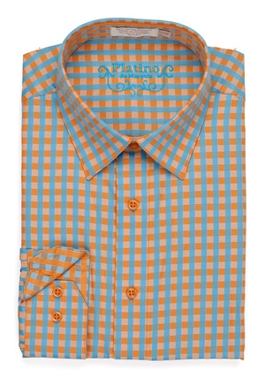 Marquis orange Fancy Dress Shirt-0 Marquis orange Fancy Dress Shirt-0