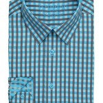 Marquis teal Fancy Dress Shirt-0