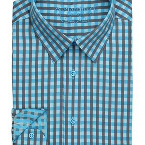 Marquis teal Fancy Dress Shirt-0