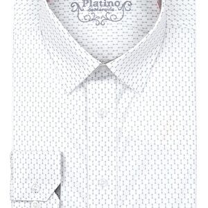 Marquis White Fancy Dress Shirt-0