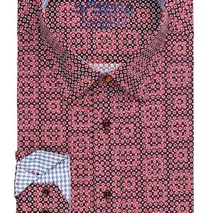 Marquis Burgundy Fancy Dress Shirt-0
