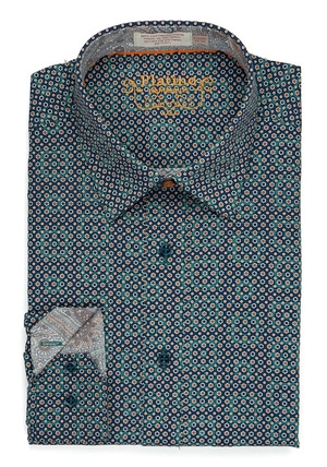 Marquis green Fancy Dress Shirt-0 Marquis green Fancy Dress Shirt-0