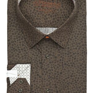 Marquis Olive Fancy Dress Shirt-0