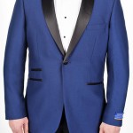 Berragamo New Blue Modern Fit One Button Tuxedo-0