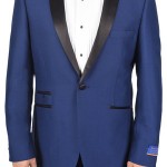Berragamo New Blue Slim Fit One Button Tuxedo-0