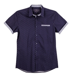 Marquis Navy Fancy Dress Shirt-0 Marquis Navy Fancy Dress Shirt-0