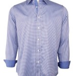 Marquis Blue Printed Sateen Shirt-0