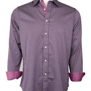 Marquis grape Printed Sateen Shirt-0