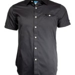 Marquis Black Woven Blended Cotton Shirt-0