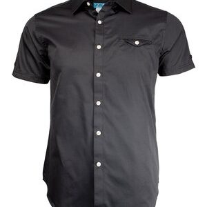 Marquis Black Woven Blended Cotton Shirt-0
