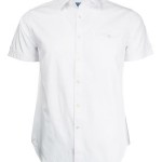 Marquis White Woven Blended Cotton Shirt-0