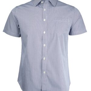 Marquis Navy Woven Blended Cotton Shirt-0