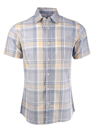 Marquis Mustard Woven 100% Cotton Shirt-0 Marquis Mustard Woven 100% Cotton Shirt-0