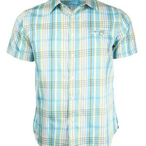 Marquis Turquoise Woven Blended Cotton Shirt-0