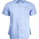 Marquis Blue Woven Blended Cotton Shirt-0