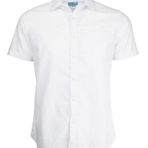 Marquis White Woven 100% Cotton Shirt-0