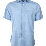 Marquis Blue Woven 100% Cotton Shirt-0