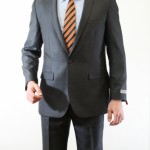 Slate Gray Ultra Slim Fit One Button Suit-0