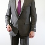 Gray Ultra Slim Fit One Button Suit-0