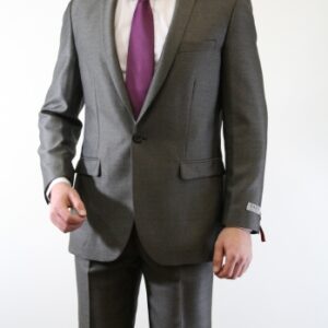 Gray Ultra Slim Fit One Button Suit-0