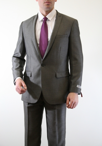 Gray Ultra Slim Fit One Button Suit-0 Gray Ultra Slim Fit One Button Suit-0